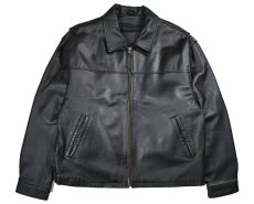 画像1: Used St John's Bay Leather Jacket Black (1)