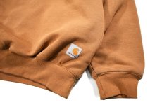 画像3: Used Carhartt Thermal Lined Crew Neck Sweat Shirt Brown (3)