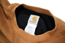 画像4: Used Carhartt Thermal Lined Crew Neck Sweat Shirt Brown (4)