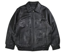 画像1: Used St John's Bay Leather Jacket Black (1)