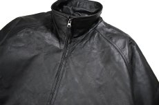 画像2: Deadstock St John's Bay Leather Jacket Black (2)