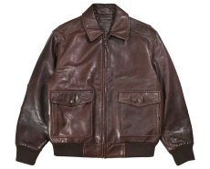 画像1: Used Roundtree&Yorke A-2 Flight Lamb Leather Jacket Brown (1)