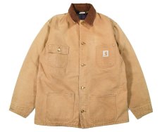 画像1: Used Carhartt Michigan Chore Coat Brown (1)