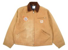 画像1: Used Carhartt Detroit Jacket Brown made in USA (1)