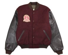 画像1: Used Johnson Leathers Melton/Leather Varsity Jacket made in USA (1)