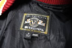 画像4: Deadstock Holloway Melton/Leather Varsity Jacket Burgundy/White (4)