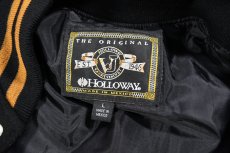 画像4: Used Holloway Melton/Leather Varsity Jacket Black/Black (4)