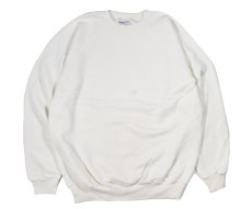 画像1: Deadstock Hanes Raglan Sleeve Sweat Shirt White made in USA (1)