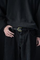 画像4: Tory Leather Round Raised Belt Black 2167 トリーレザー (4)