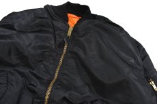 画像2: Deadstock Winfield International MA-1 Flight Jacket Black Long Type (2)