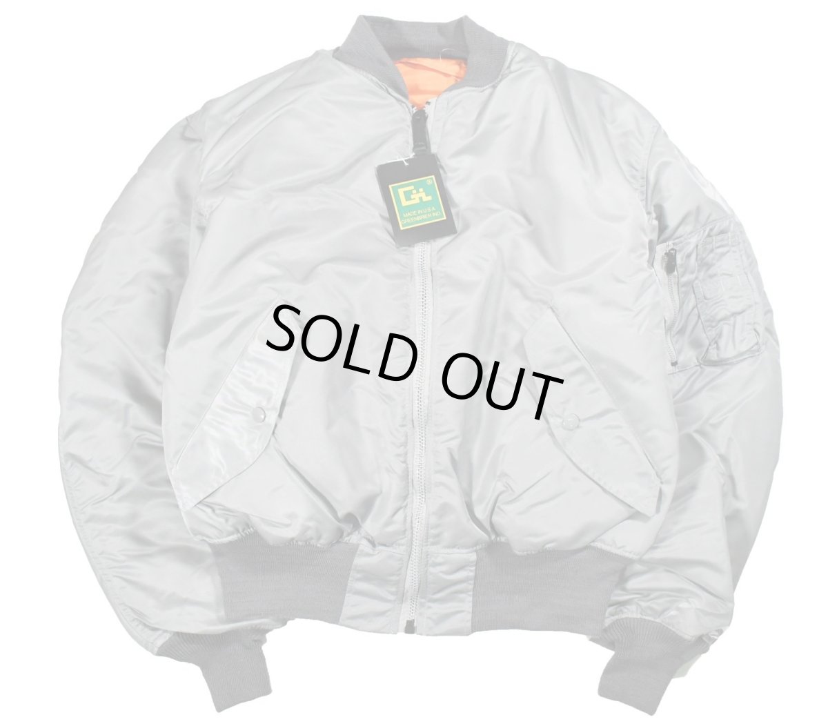 画像1: Deadstock GREENBRIER MA-1 Flight Jacket Silver EMAR Zip (1)