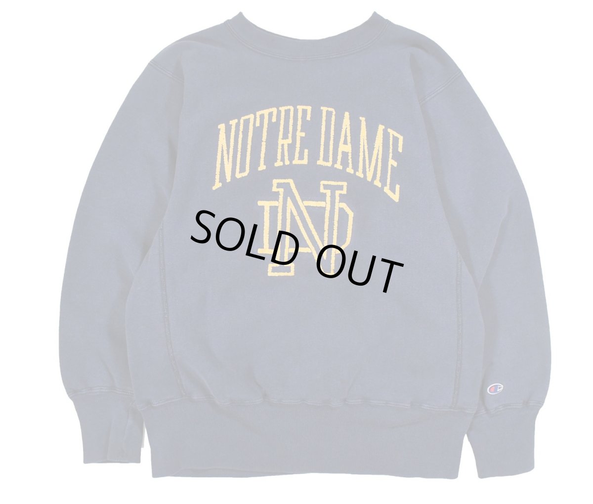 画像1: 80s Used Champion Reverse Weave Sweat Shirt "Notre Dame" made in USA (1)