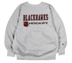 画像1: 90s Used Champion Reverse Weave Sweat Shirt "NHL, Chicago Blackhawks" made in USA (1)