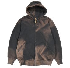 画像1: Used Carhartt Zip Sweat Hoodie Fade Black (1)