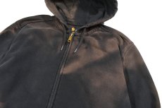 画像2: Used Carhartt Zip Sweat Hoodie Fade Black (2)