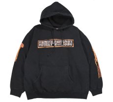 画像1: Used Harley-Davidson Print Sweat Hoodie (1)