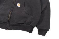 画像3: Used Carhartt Thermal Lined Zip Sweat Hoodie Black "New Bedford Ship Supply" (3)