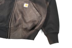 画像3: Used Carhartt Zip Sweat Hoodie Fade Black (3)