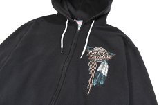 画像2: Used Harley-Davidson Print Zip Sweat Hoodie made in USA (2)