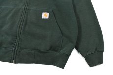 画像3: Used Carhartt Zip Sweat Hoodie Green "Joseph J.Duffy Co." (3)