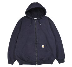 画像1: Used Carhartt Zip Sweat Hoodie Navy (1)