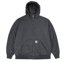 画像1: Used Carhartt Boa Lined Zip Sweat Hoodie Charcoal (1)