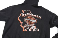 画像5: Used Harley-Davidson Print Zip Sweat Hoodie made in USA (5)