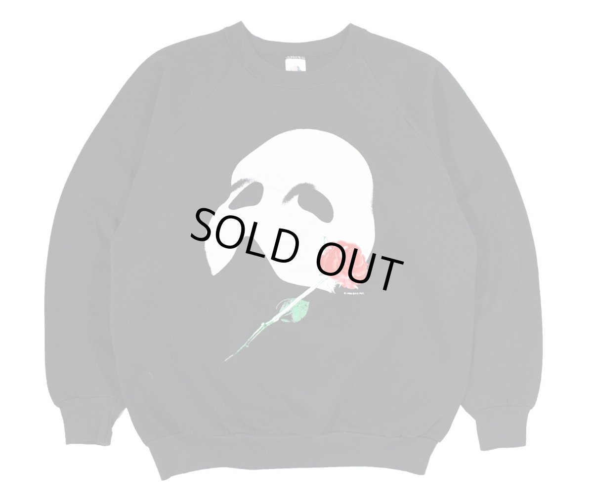 画像1: Used Raglan Sleeve Print Sweat Shirt "The Phantom of the Opera" made in USA (1)