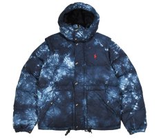 画像1: Polo Ralph Lauren Down Jacket Navy Tie Dye ラルフローレン (1)