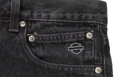 画像4: Used Harley-Davidson Denim Pants Black (4)