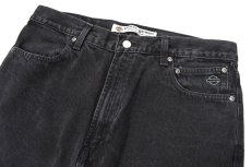 画像2: Used Harley-Davidson Denim Pants Black (2)