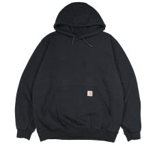 画像1: Used Carhartt Pullover Sweat Hoodie Black (1)