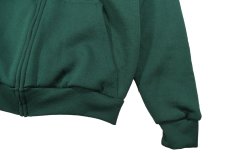 画像3: Deadstock PLUMA Blank Polyester Zip Sweat Hoodie Green (3)