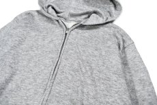 画像2: Used Blank Zip Sweat Hoodie Grey (2)