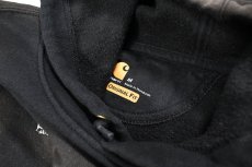 画像4: Used Carhartt Pullover Sweat Hoodie Fade Black "Lowe's" (4)