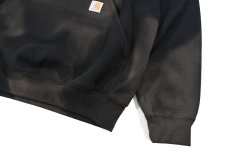 画像3: Used Carhartt Pullover Sweat Hoodie Fade Black "Lowe's" (3)