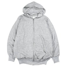 画像1: Used Blank Zip Sweat Hoodie Grey (1)