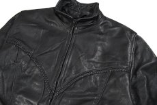 画像2: Used Design Leather Jacket Black (2)