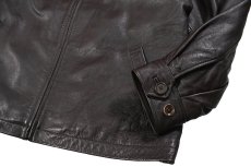 画像3: Used Gap Leather Jacket Brown (3)