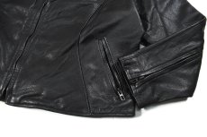 画像3: Used Design Leather Jacket Black (3)