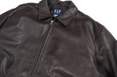 画像2: Used Gap Leather Jacket Brown (2)