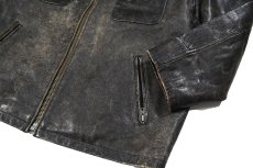 画像3: Used Gap Leather Jacket Black (3)