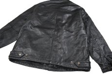 画像7: Used Perry Ellis Leather Jacket Black (7)