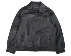 画像1: Used St John's Bay Leather Jacket Black (1)