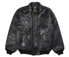 画像1: Used Avirex Type B-7 Leather Jacket Black (1)