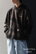 画像7: Used Carhartt Pullover Sweat Hoodie Fade Black "Sportline" (7)