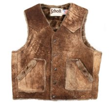 画像1: Used Schott Mouton Vest made in USA (1)