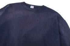 画像2: Used Russell Athletic Blank Sweat Shirt Fade Navy (2)