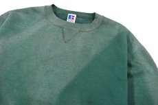 画像2: Used Russell Athletic Blank Sweat Shirt Fade Green made in USA (2)