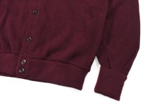 画像3: Deadstock Sears Acryl Knit Cardigan Burgundy (3)